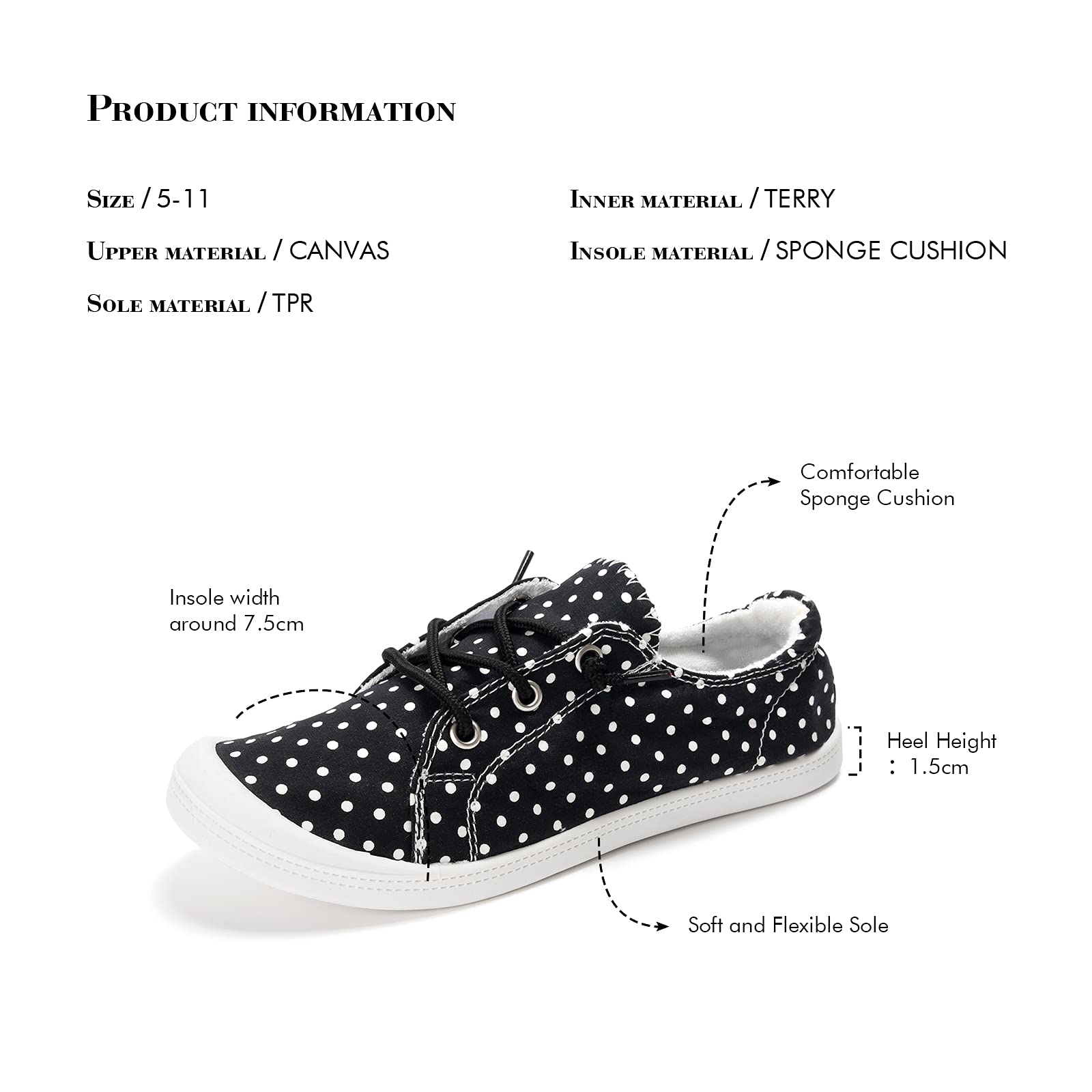 FUNKYMONKEY Women's Comfortable Low Top Canvas Slip-On Sneakers - Classic Casual Walking Shoes for Everyday Wear | Perfect for Work, Travel & Leisure Activities