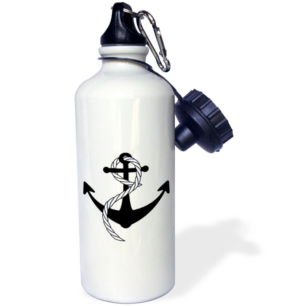 3D Rose Large Orange Tractor Sports Water Bottle - 21 oz Insulated Stainless Steel Thermos for Gym, Hiking & Outdoor Activities - BPA Free White Design
