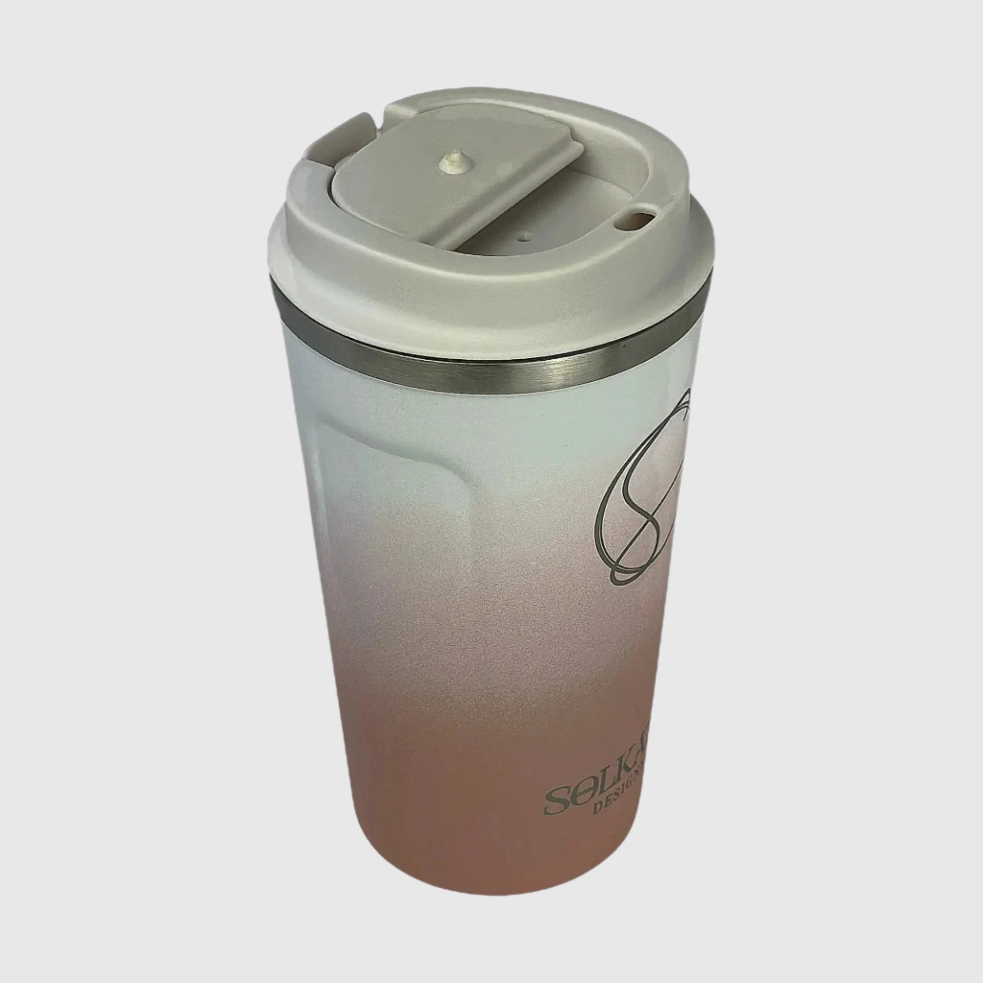 Premium Coral Pink Insulated Travel Coffee Cup - 500ml Stainless Steel Vacuum Flask - Perfect for Commuting, Camping & Office Use