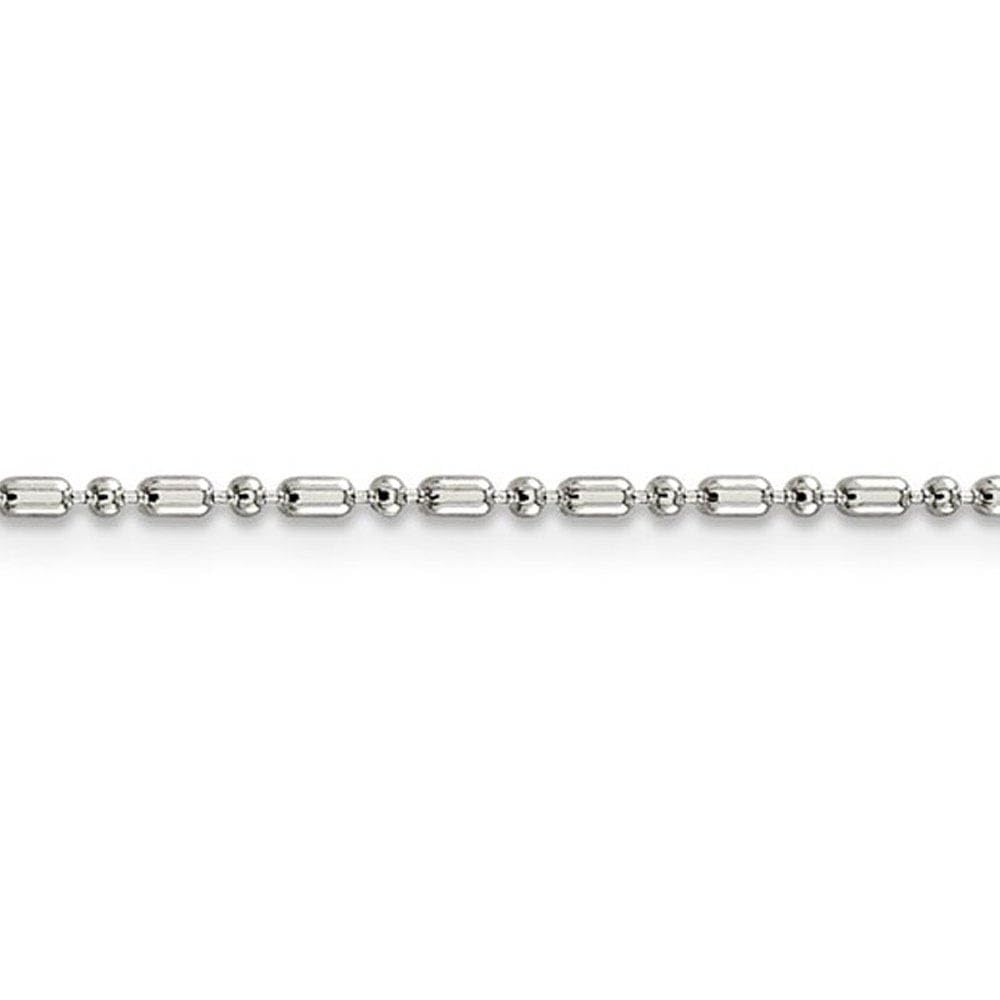 1.5mm Sterling Silver Beaded Chain Necklace for Women - Elegant Black Bow Pendant Jewelry Gift for Her - Perfect for Parties, Weddings & Everyday Wear