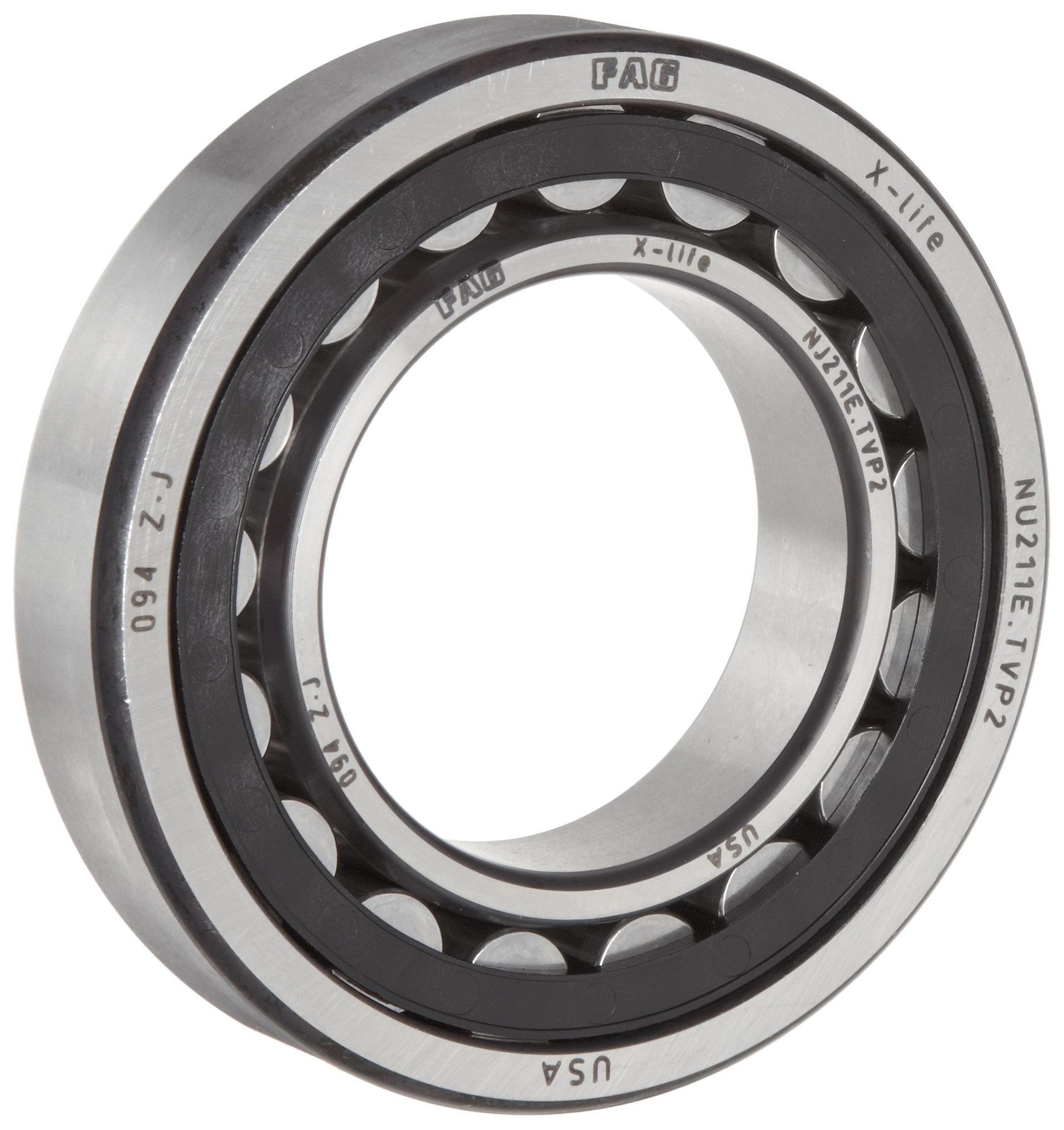 NJ2215E-TVP2-C3 Single Row Cylindrical Roller Bearing - Straight Bore, Removable Inner Ring, Flanged Design - High Load Capacity with Polyamide/Nylon Cage - C3 Clearance (75mm ID x 130mm OD x 31mm Width) - Ideal for Industrial Machinery, Heavy Equipment & Power Transmission Systems