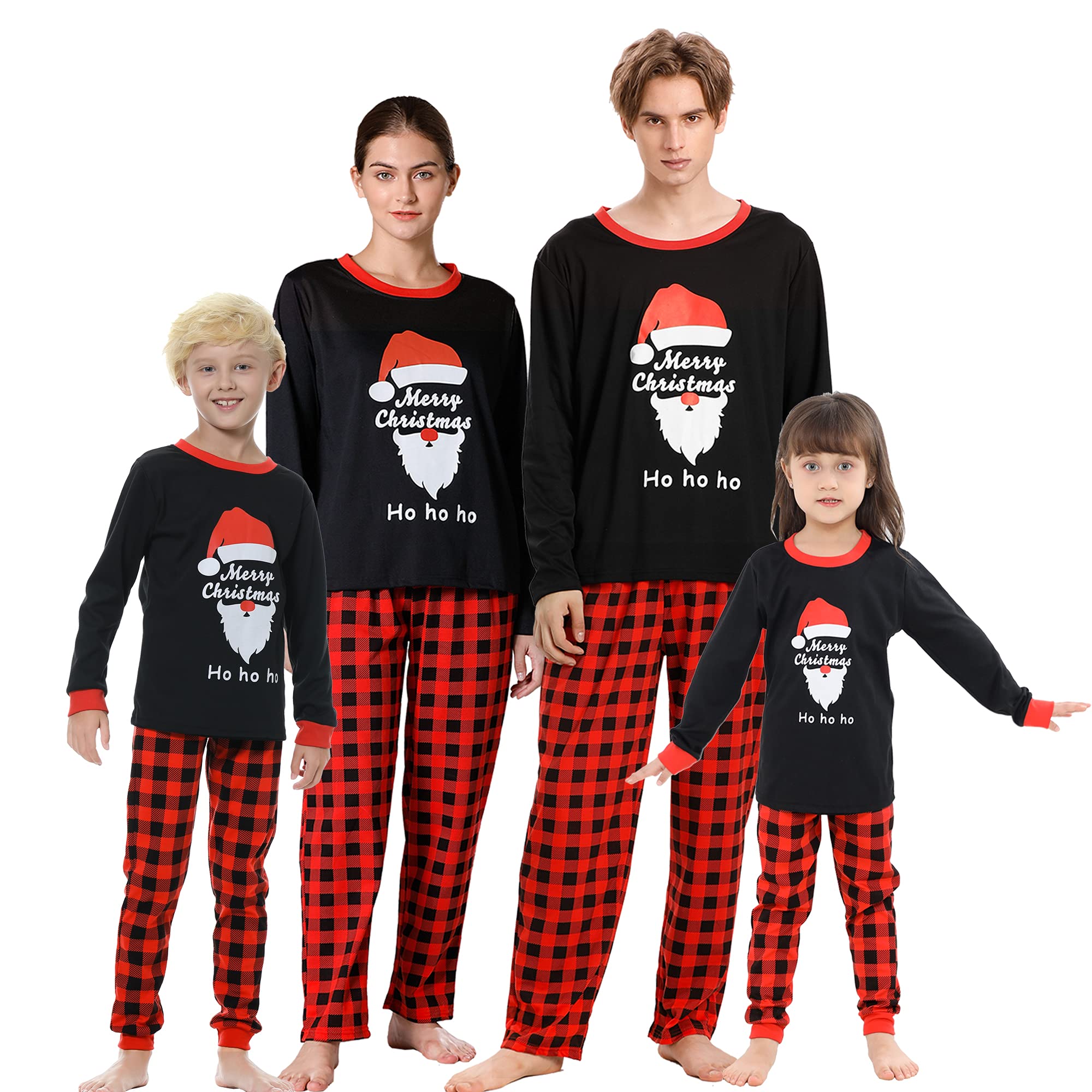 Vopmocld Christmas Family Matching Pajamas - Red Holiday Pjs Set for Festive Sleepwear