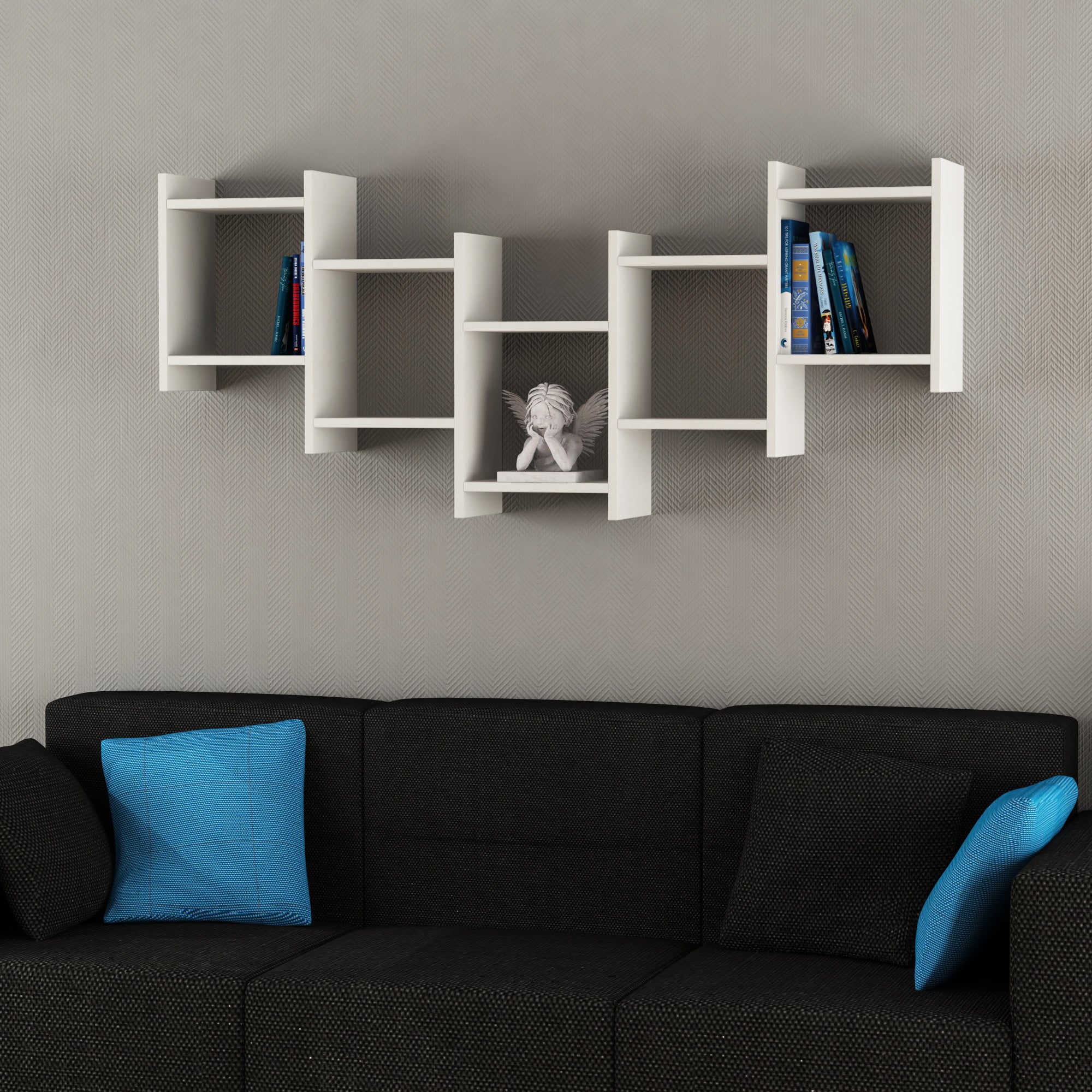 Awixa Floating Wall Shelf - Modern Wooden Shelves for Living Room, Bedroom & Bathroom - Perfect for Displaying Decor, Books & Storage