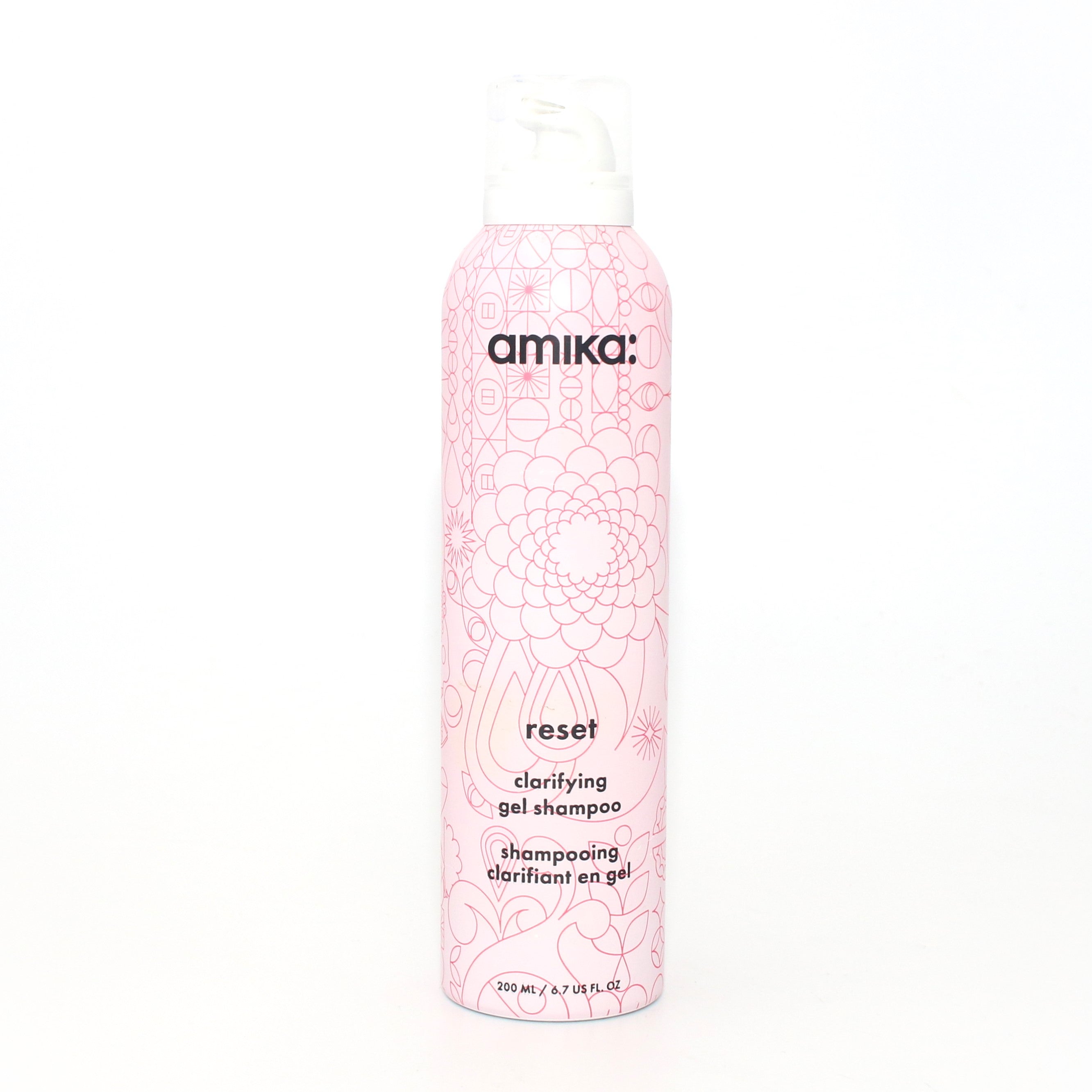 Amika Reset Clarifying Gel Shampoo 6.7 oz - Deep Cleansing for Buildup & Oily Hair - Salon Quality for Color-Treated & Damaged Hair - Perfect for Post-Workout & Pre-Styling