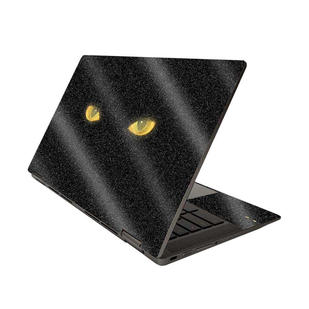 MightySkins Glossy Glitter Protective Skin Cover for HP Chromebook x360 14-inch (2020 Model) - Cat Eyes Design | Scratch-Resistant Durable Vinyl Wrap | Easy Application & Removal | Made in USA | Perfect for School, Work & Travel Use