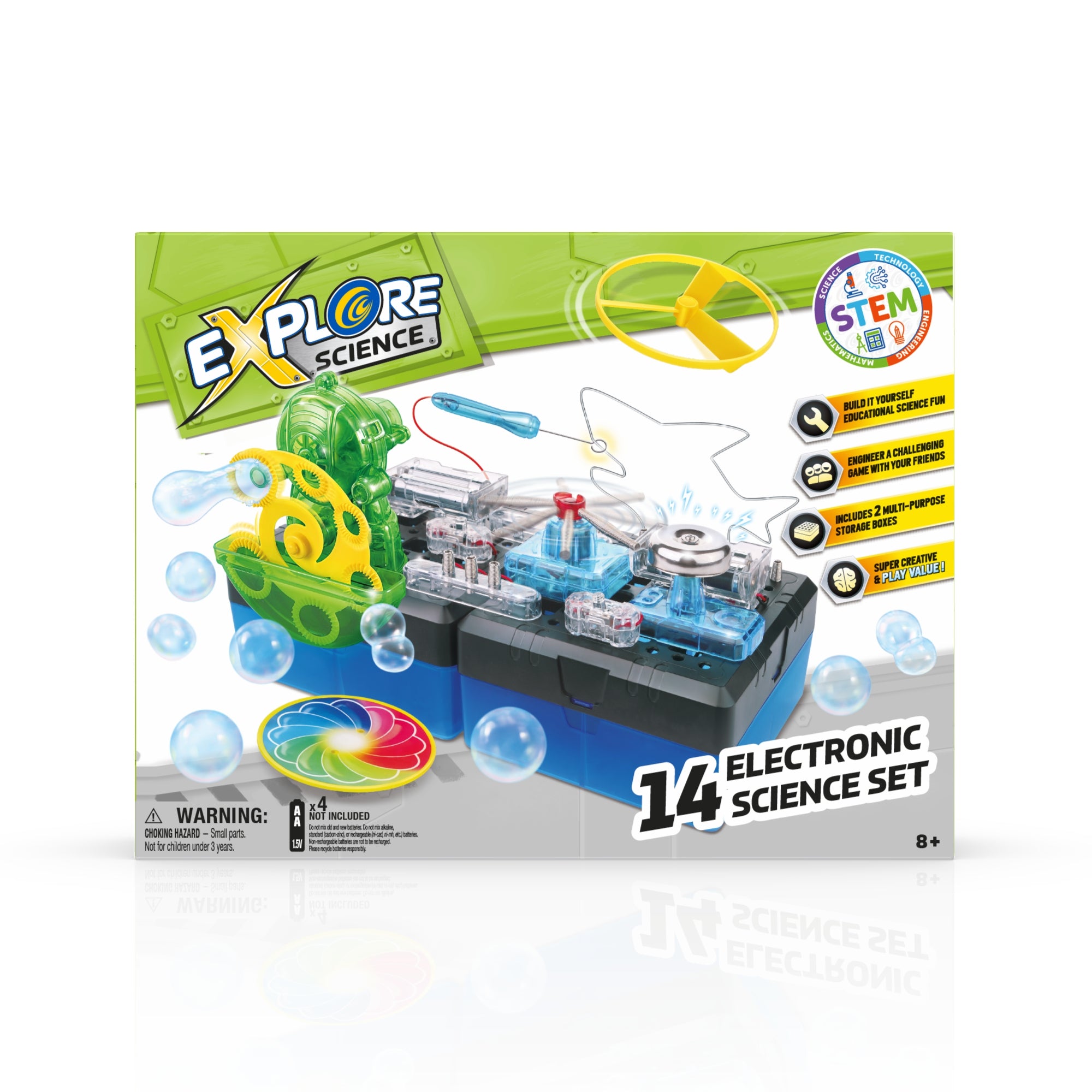 Explore Science 14-in-1 Electronic Circuit Kit - STEM Learning Toys for Kids | Fun Science Experiments & Educational Projects for Home & Classroom