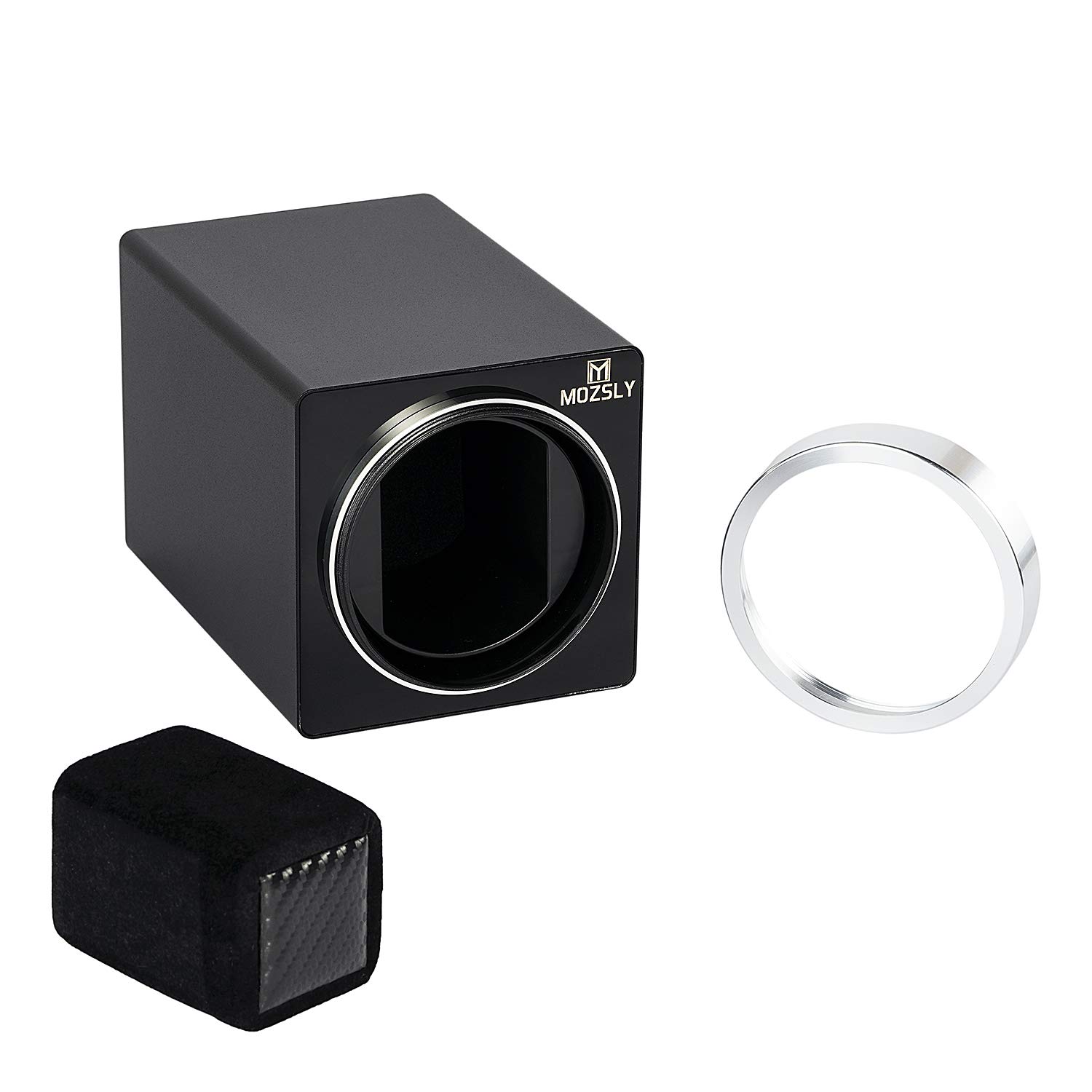 MOZSLY Single Watch Winder for Automatic Watches - 12 Rotation Modes, Ultra Quiet Motor, Durable Metal Case - Perfect for Watch Collectors & Luxury Timepiece Storage at Home/Office