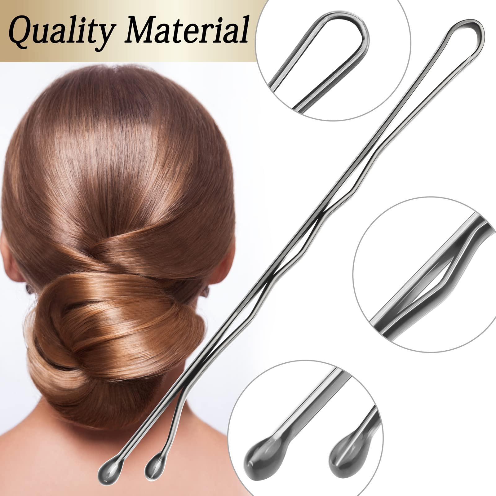 100PCS 2-Inch Silver Bobby Pins & Hair Clips for Women - Strong Hold Hair Accessories Kit with Clear Storage Box - Perfect for Daily Styling, Updos, and Salon Use
