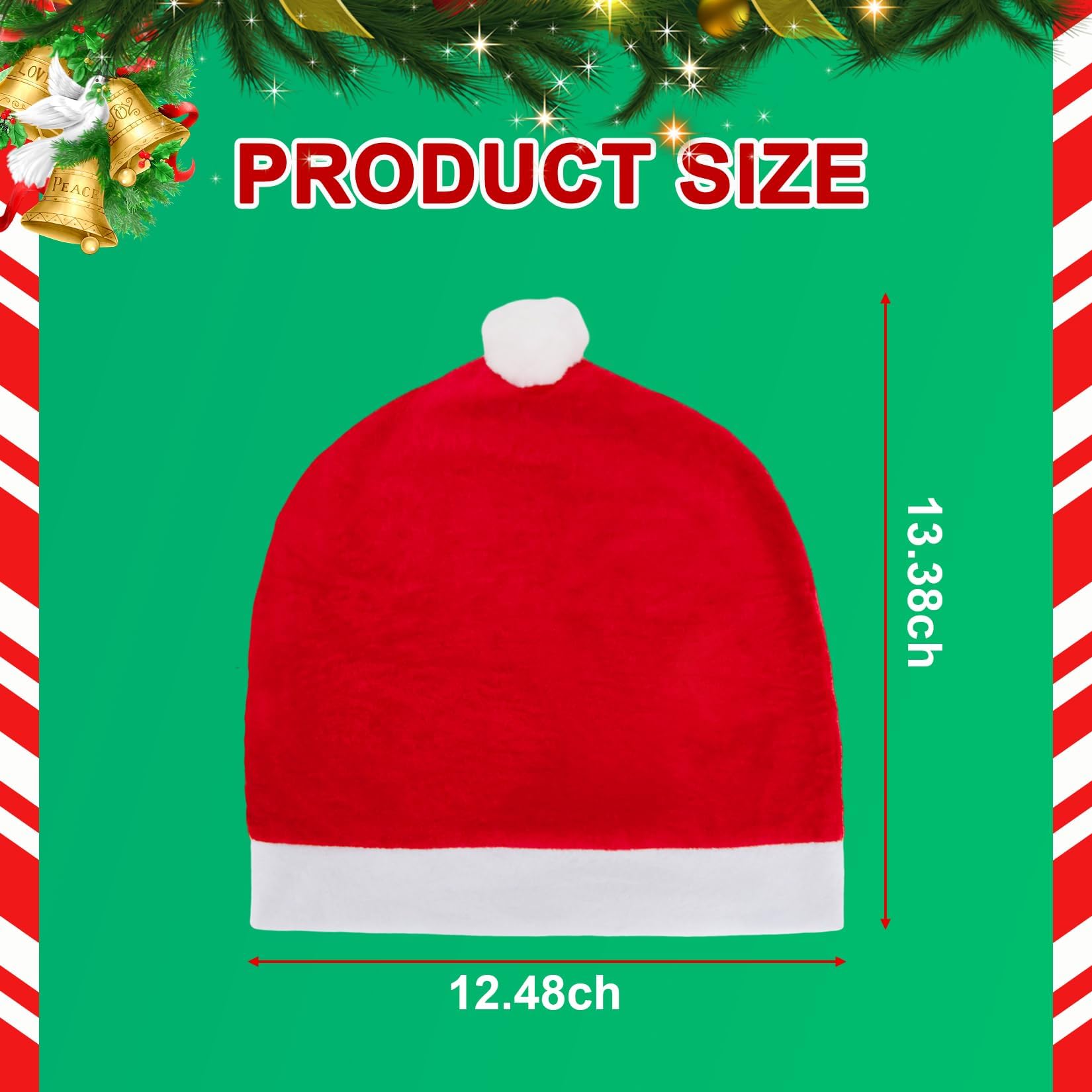4PCS Universal Santa Claus Hat Car Headrest Covers - Festive Christmas Car Decoration for Holiday Parties, New Year Celebrations, and Seasonal Car Accessories