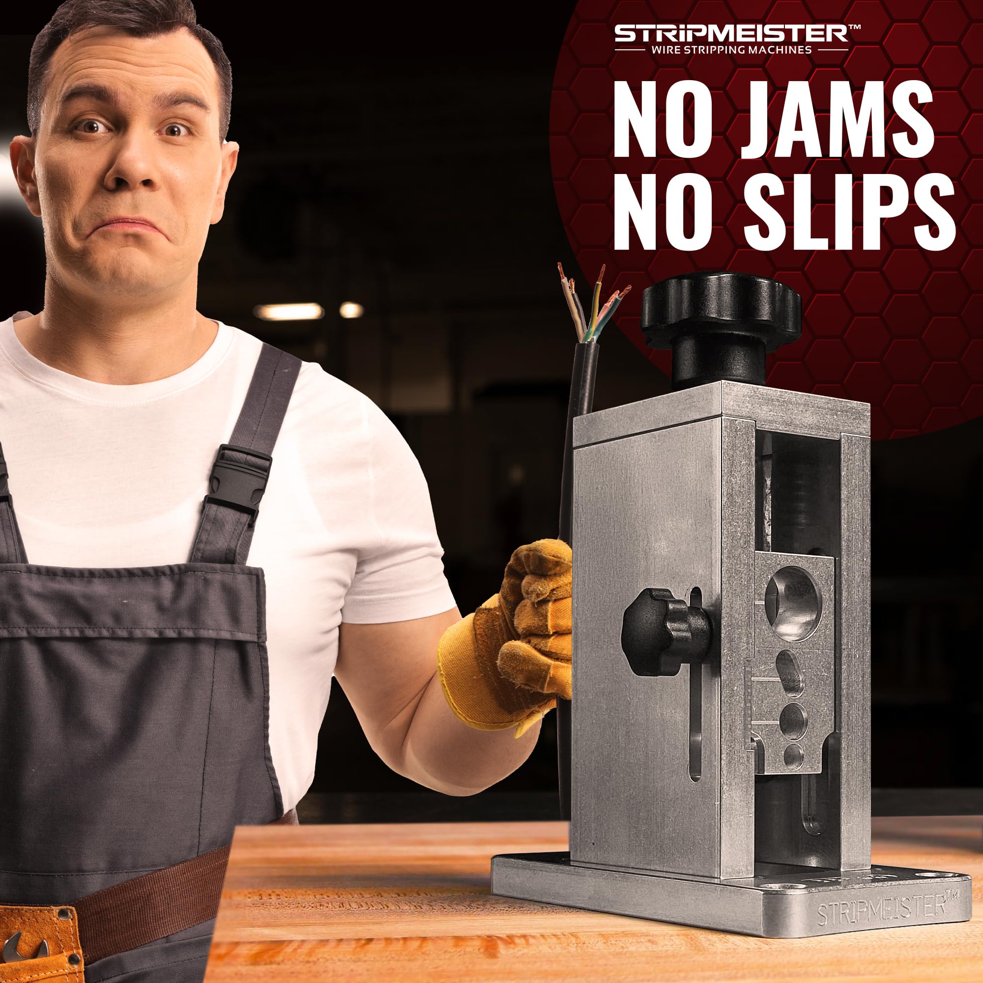 StripMeister Original Drill-Powered Wire Stripper Machine - Easy Manual Wire Stripping Tool for Copper & Electrical Wires | Perfect for Electricians, DIY Projects & Home Renovations