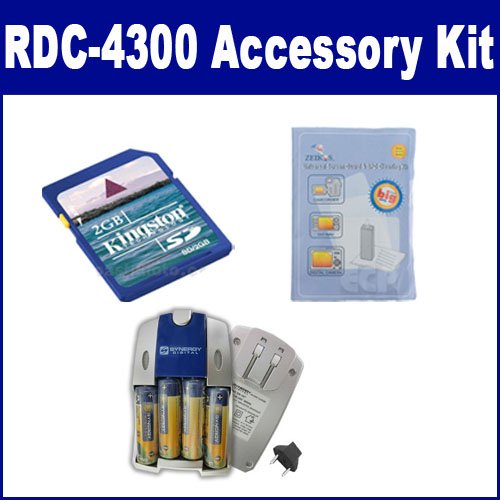 Ricoh RDC-4300 Digital Camera Accessory Kit with 2GB Memory Card, Cleaning Kit & Charger - Perfect for Travel Photography & Vlogging