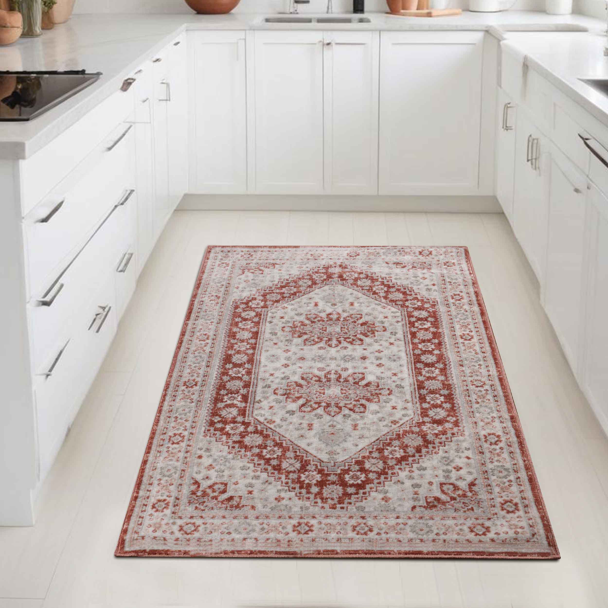 Layland Classic Medallion Traditional Indoor Area Rug or Runner - Non-Slip Living Room Carpet for Bedroom, Dining Room & Hallway Decor