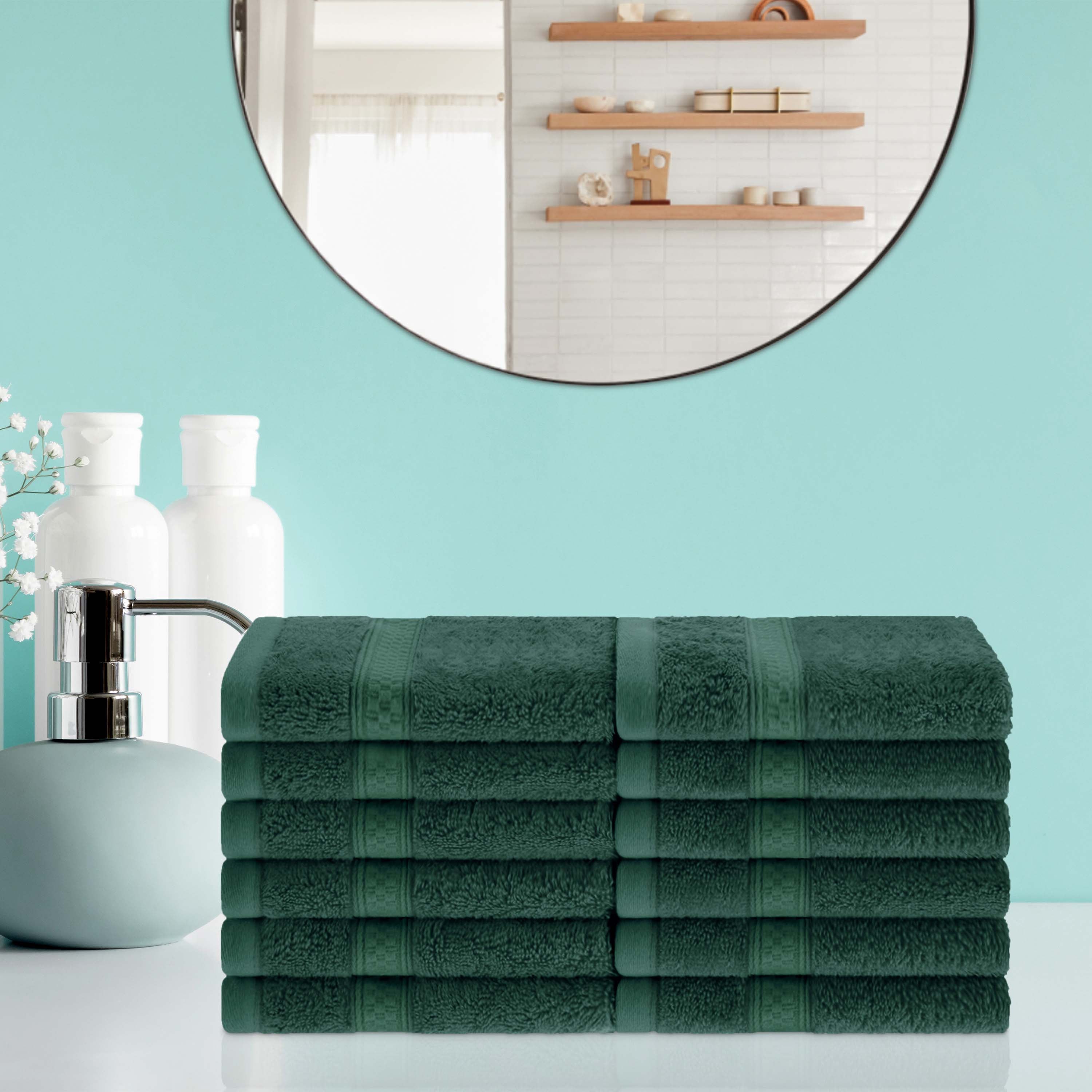 12-Piece Bamboo Rayon Blend Soft Face Towels - Eco-Friendly & Hypoallergenic for Daily Skincare & Makeup Removal
