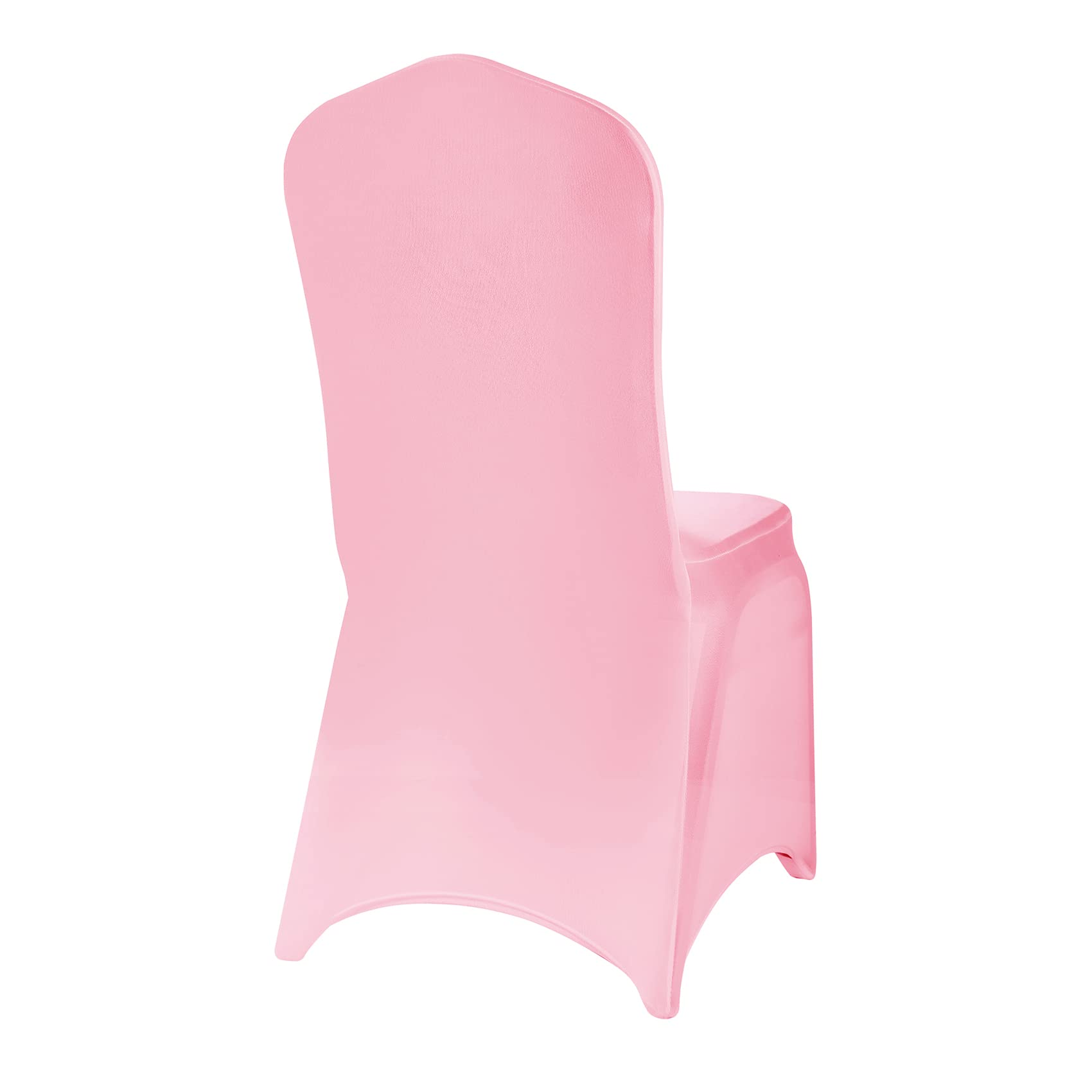 12PCS Spandex Stretch Chair Covers - Washable Removable Elastic Dining Chair Slipcovers for Living Room, Party, Banquet, Wedding & Hotel Events (Pink) - Perfect for Home Decor and Event Seating Protection