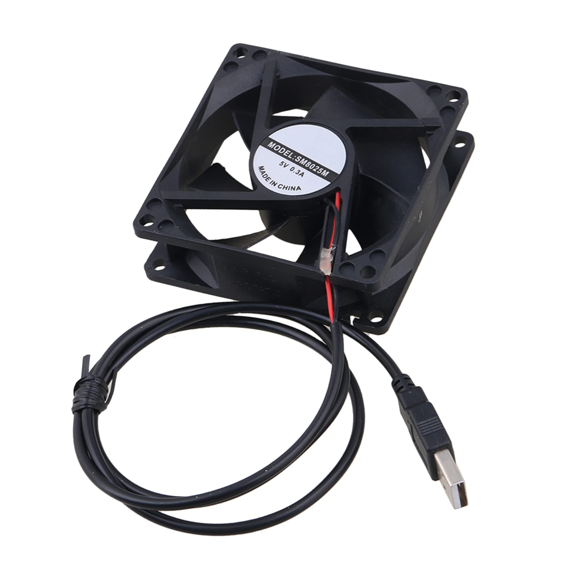 RDEXP 5V USB Black Silent Cooling Fan - Ultra Quiet PC Case & CPU Cooler with USB Power for Desktop, Gaming PC, and Home Office Use