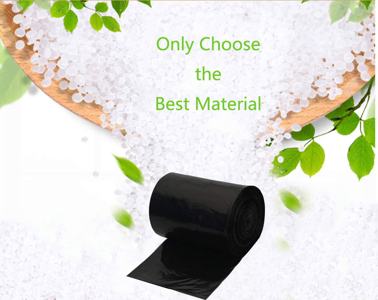 Black 8 Gallon Tall Kitchen Trash Bags - 100 Count Heavy Duty Garbage Can Liners for Home, Office & Outdoor Use | Durable Leakproof Waste Disposal Bags