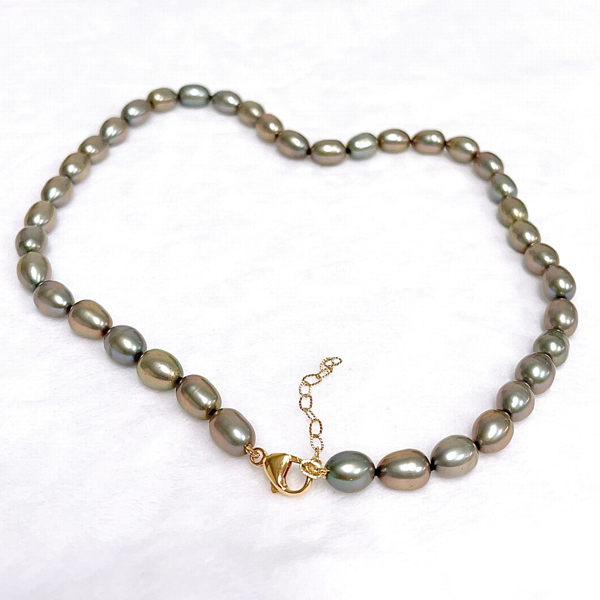 Elegant Light Green Pearl Necklace MARI (N399) - Perfect for Weddings, Parties & Everyday Wear