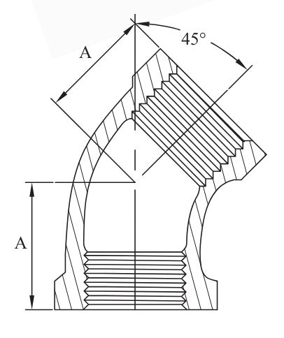 316 Stainless Steel BSP Threaded 45° Elbows - Female to Female Connectors for Plumbing, Hydraulic & Industrial Piping Systems