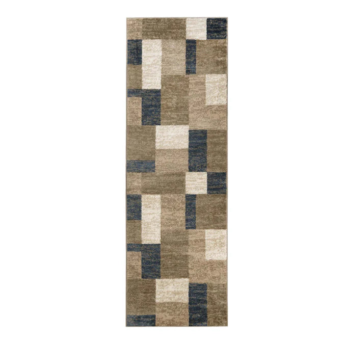 Clifton Modern Geometric Patchwork Area Rug or Runner Rug - Stylish Home Decor for Living Room, Bedroom & Office - Soft & Durable Floor Covering