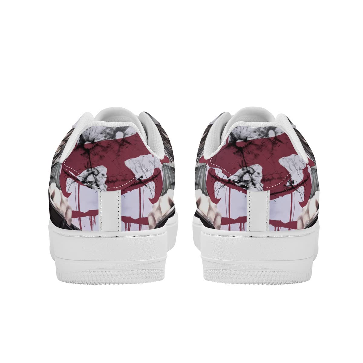 Anime Inspired Sneakers - Custom Leather Athletic & Casual Low Top White Shoes for Cosplay, Streetwear & Everyday Fashion