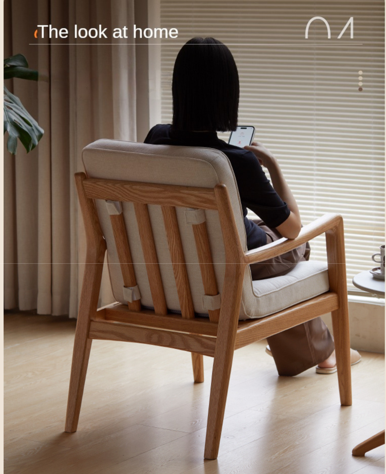 Ergonomic Oak Solid Wood Study Chair with Soft Padded Seat - Perfect for Home Office, Library & Reading Nook Comfort