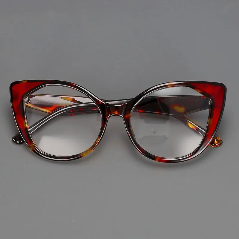 CCspace Women's Full Rim Square Cat Eye Titanium Eyeglasses Frame - Lightweight & Durable TR90 Material - Perfect for Work, Reading & Fashion Accessories