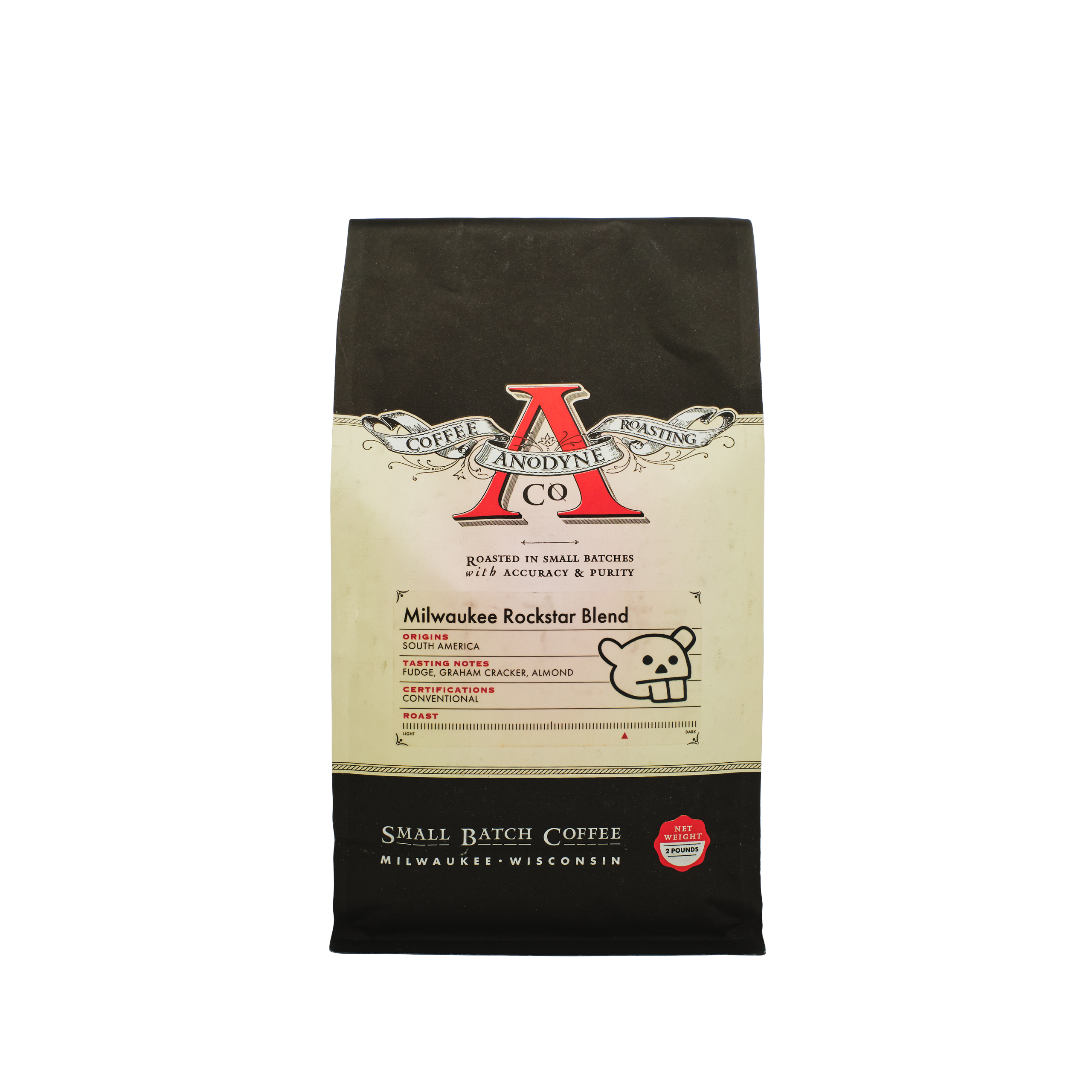 Milwaukee Rockstar Blend Coffee - Premium Dark Roast Whole Bean Coffee for Home & Office Brewing - Perfect for Espresso, Drip Coffee & French Press