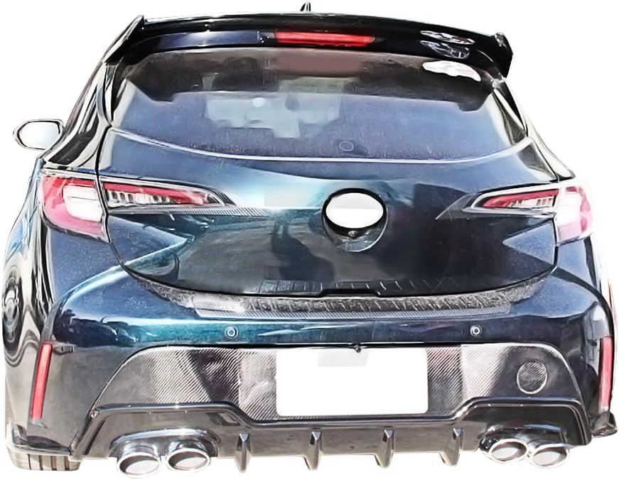 2019-2022 Toyota Corolla Hatchback 5Dr Rear Lip Spoiler - Unpainted T-Style Rear Diffuser & Bumper Splitter | Aerodynamic Upgrade for Sporty Look | Perfect for Street Racing & Car Enthusiasts