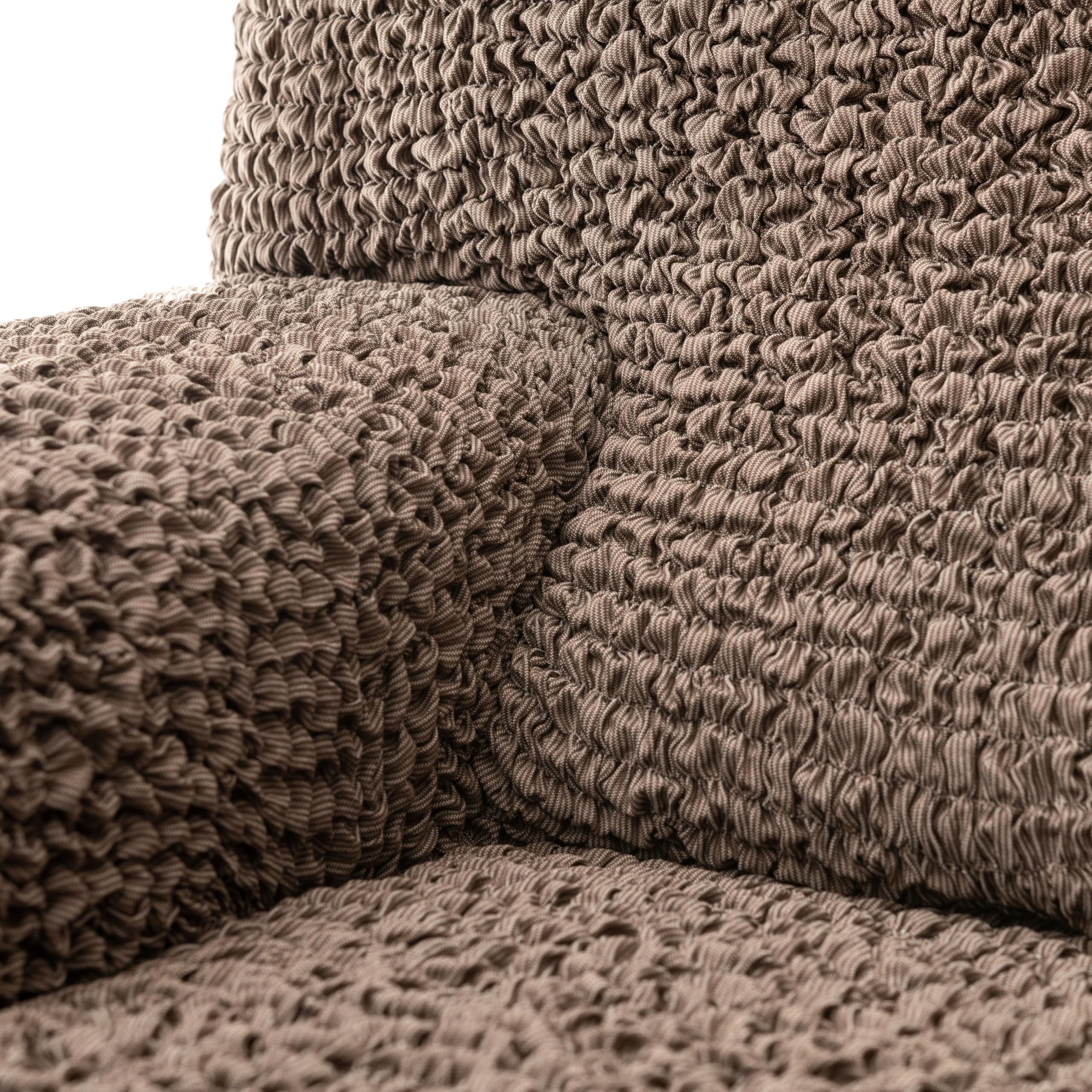 PAULATO BY GA.I.CO. Stretch Sofa Slipcover - 1-Piece Washable Couch Cover with Soft Polyester Fabric - Pet-Friendly Furniture Protector - Mille Righe Collection in Camel Color | Perfect for Living Room, Family Room & Pet Owners