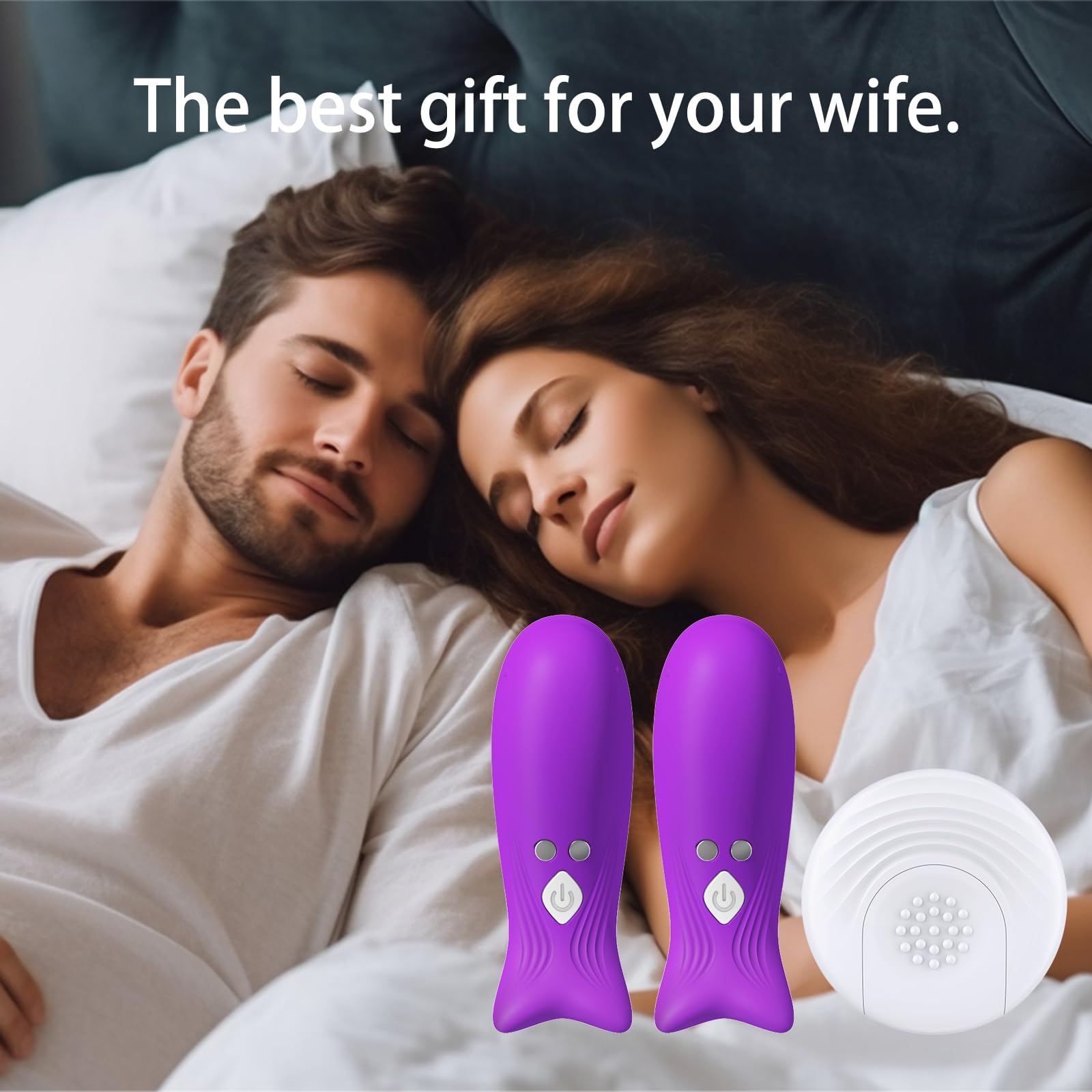 Premium Nipple Vibrators & Clitoris Clips - 10 Powerful Vibration Modes, Wireless Remote Control for Women & Couples - Purple & White - Enhance Intimacy & Foreplay in the Bedroom