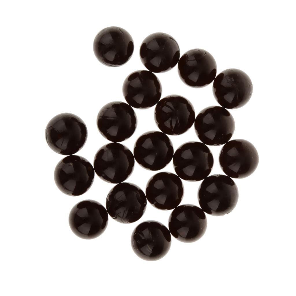 B Baosity 20-Pack Small Black Glass Marbles - Decorative Vase Fillers, Kids Games, DIY Craft Supplies for Home Decor, Party Favors & Sensory Play