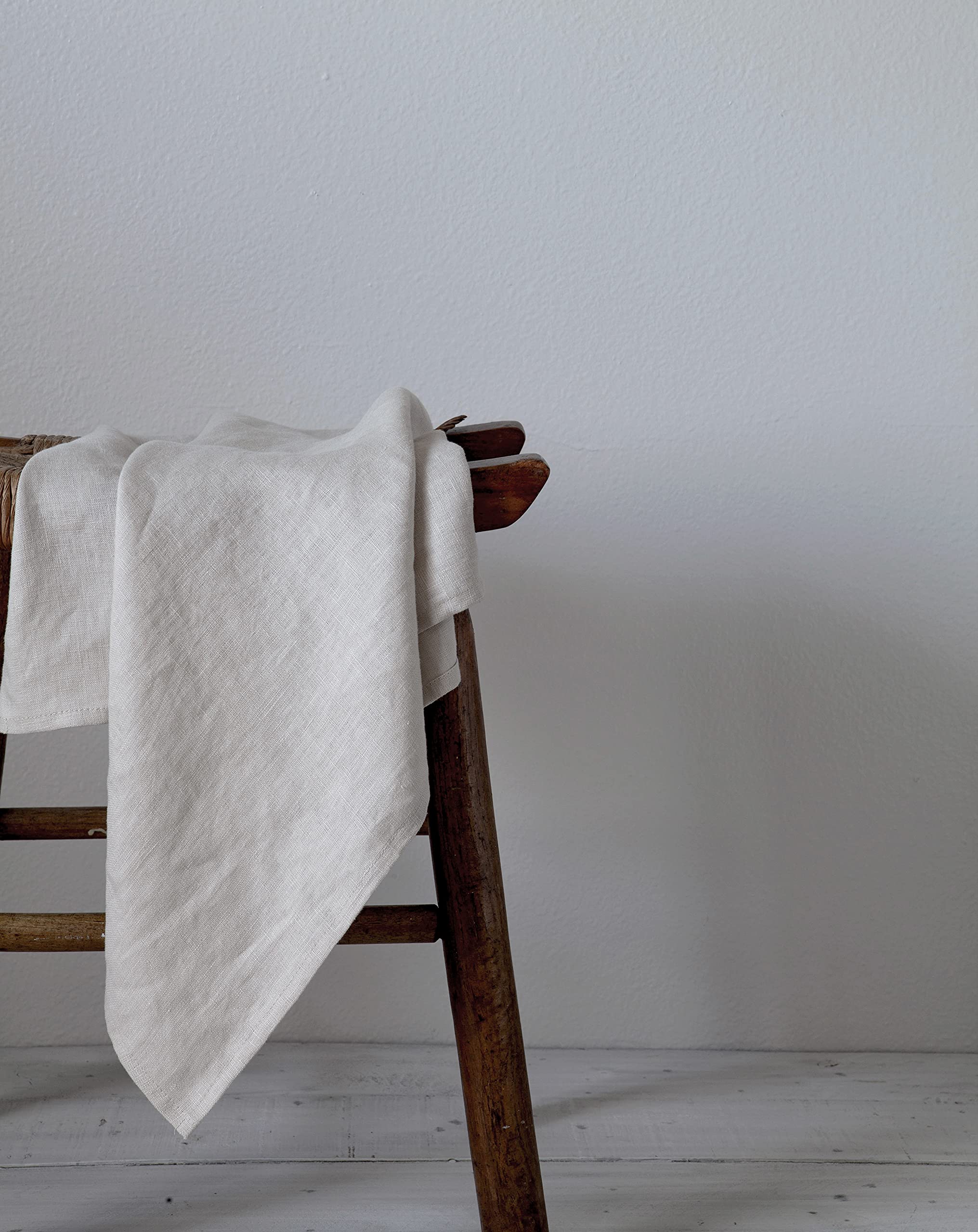 100% Pure Flax Linen Kitchen Towels - 20x27 Inch - Stonewashed Extra Soft Quick Dry - Set of 2 Natural Dish Towels & Hand Towels - Perfect for Drying Dishes, Cleaning Countertops, and Everyday Kitchen Use