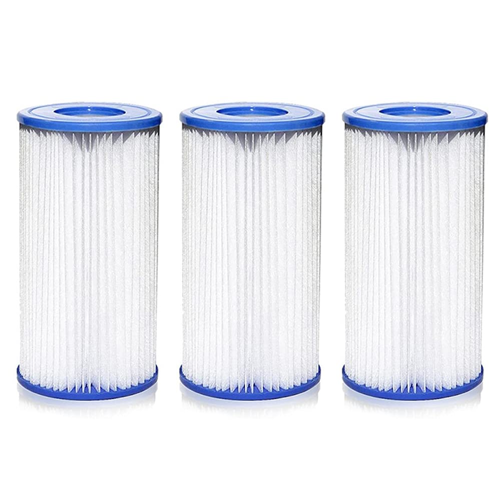 Beaudin Type A/C Pool Filter Cartridge - 3 Pack Replacement for Swimming Pool Filter Pump, Easy Set Pool Cleaning Cartridge Filters | Ideal for Inground & Above Ground Pools, Spas, and Water Filtration Systems