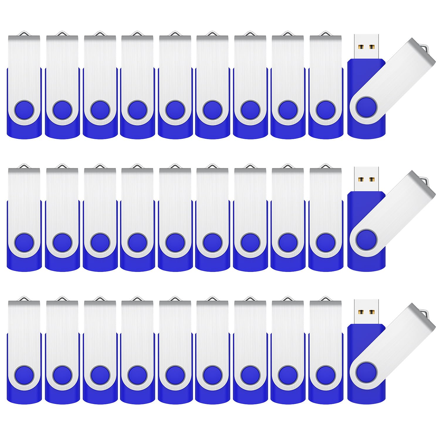 50 Pack 4GB USB 2.0 Flash Drives Bulk - Blue Thumb Drives Memory Sticks for School, Office, Data Storage & File Sharing