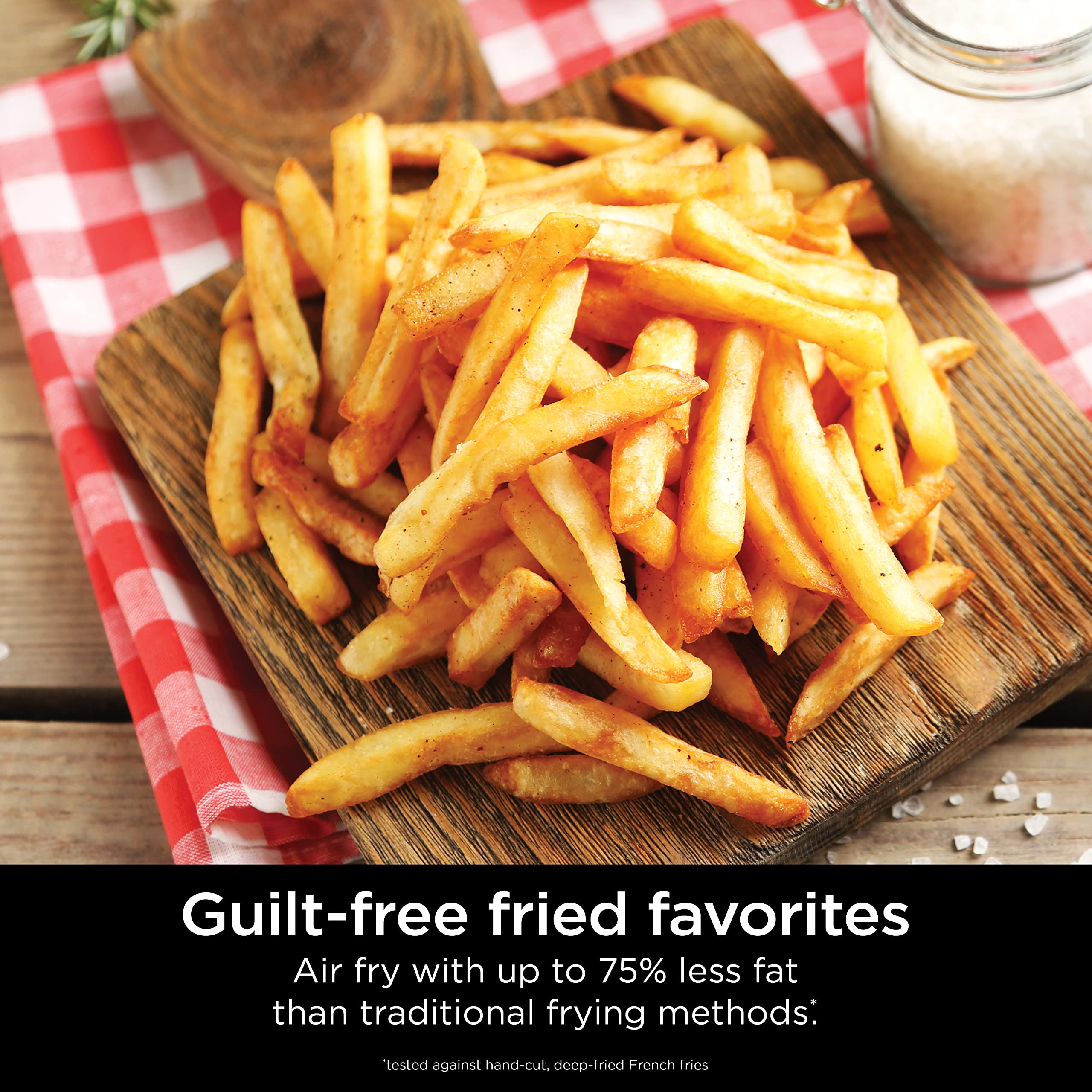 Ninja AF080 Mini Air Fryer 2 Quart - Compact Nonstick Air Fryer with Quick Set Timer, Grey - Perfect for Small Kitchens, Dorms & Healthy Cooking
