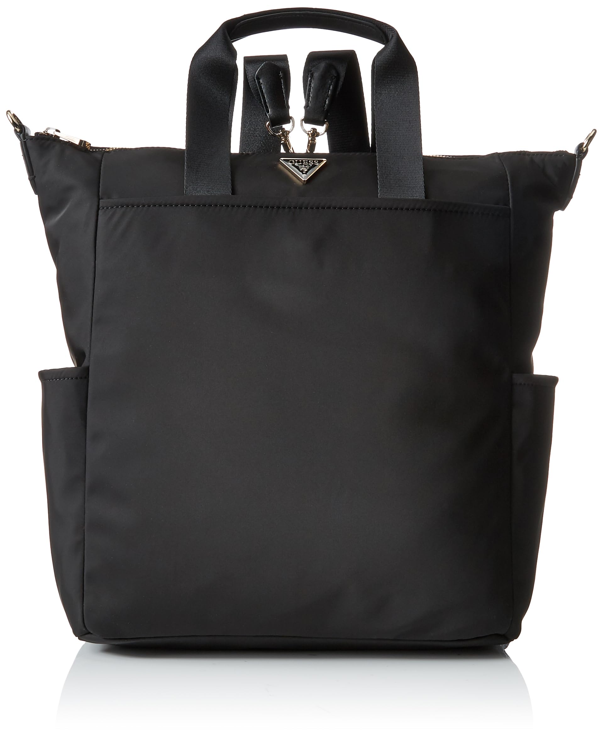 GUESS Eco Gemma Convertible Tote Pack - Black Leather Shoulder Bag for Women | Work, Travel & Everyday Use