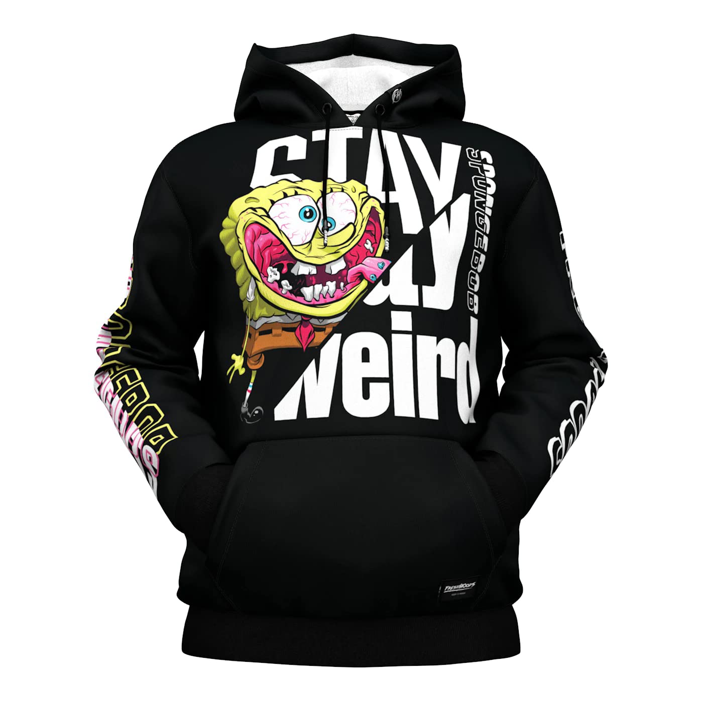 SpongeBob Hoodie for Men - 3D Digital Print Pullover Sweatshirt with Hood | Cartoon Character Hooded Sweater | Perfect for Casual Wear, Cosplay & Gifts