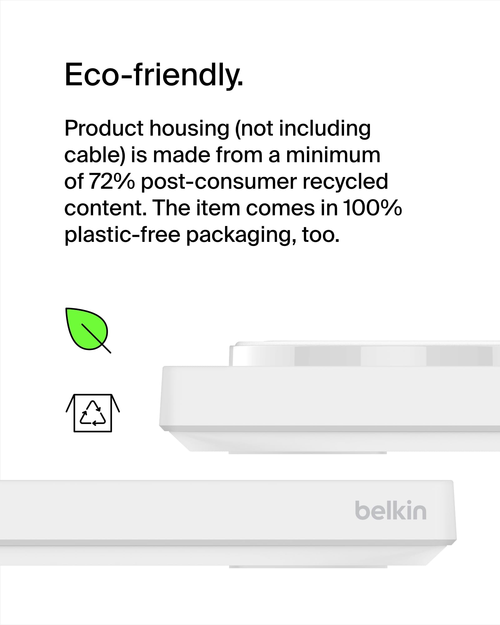 Belkin 2-in-1 MagSafe Wireless Charging Pad 15W Fast Charger - Compatible with iPhone 16/15/14/13 Series, AirPods & MagSafe Devices - White | Perfect for Bedside, Office & Travel Charging Station