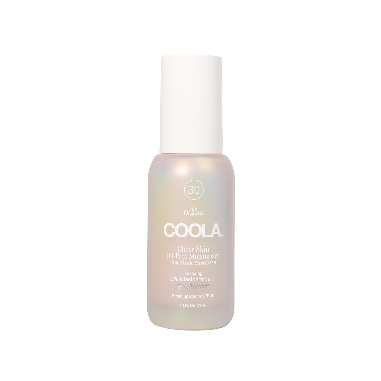 COOLA Clear Skin Oil-Free Moisturizer with SPF 30 | Lightweight Face Sunscreen for Acne-Prone Skin | Daily Hydration & Sun Protection for Sensitive Skin | Perfect for Outdoor Activities & Daily Wear