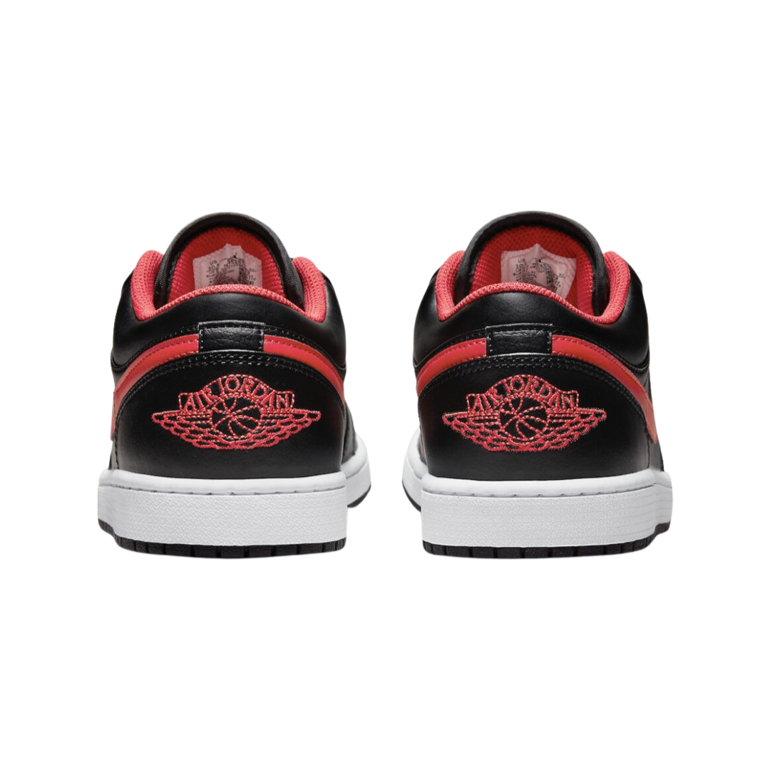 Air Jordan 1 Low Sneakers - White, Black & Fire Red Colorway | Men's Basketball Shoes for Casual Wear & Street Style