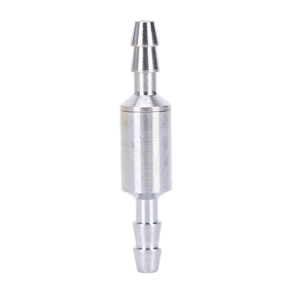 1pc Stainless Steel CO2 Check Valve - One-Way Airflow for Aquarium CO2 Diffuser & Regulator - Prevent Backflow for Fish Tank, Hydroponics, and Beer Brewing Systems