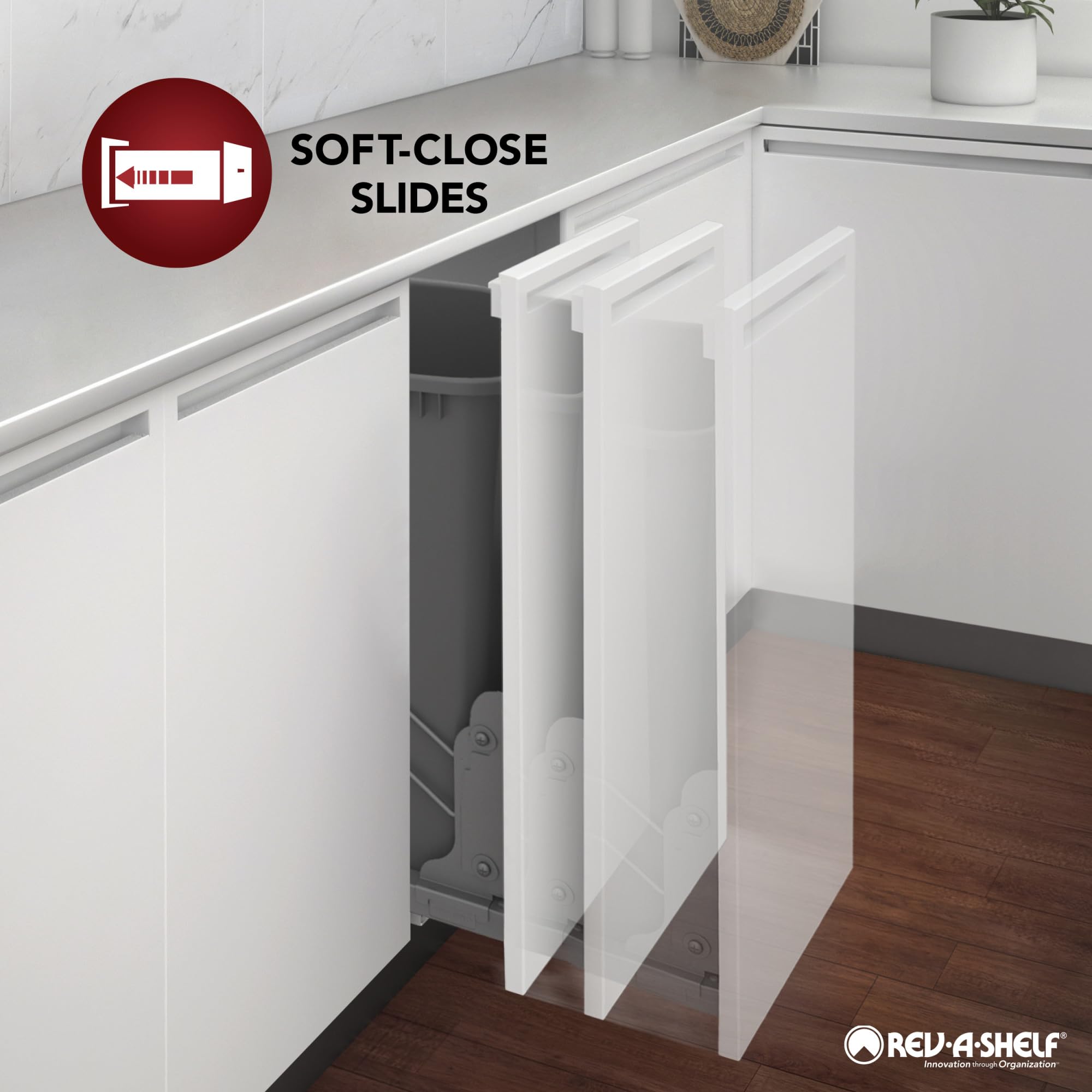 REV-A-SHELF Soft-Close Kit for 5372 Series Blind Corner Organizers - Smooth Cabinet Door Closing Solution for Kitchen Storage Organization