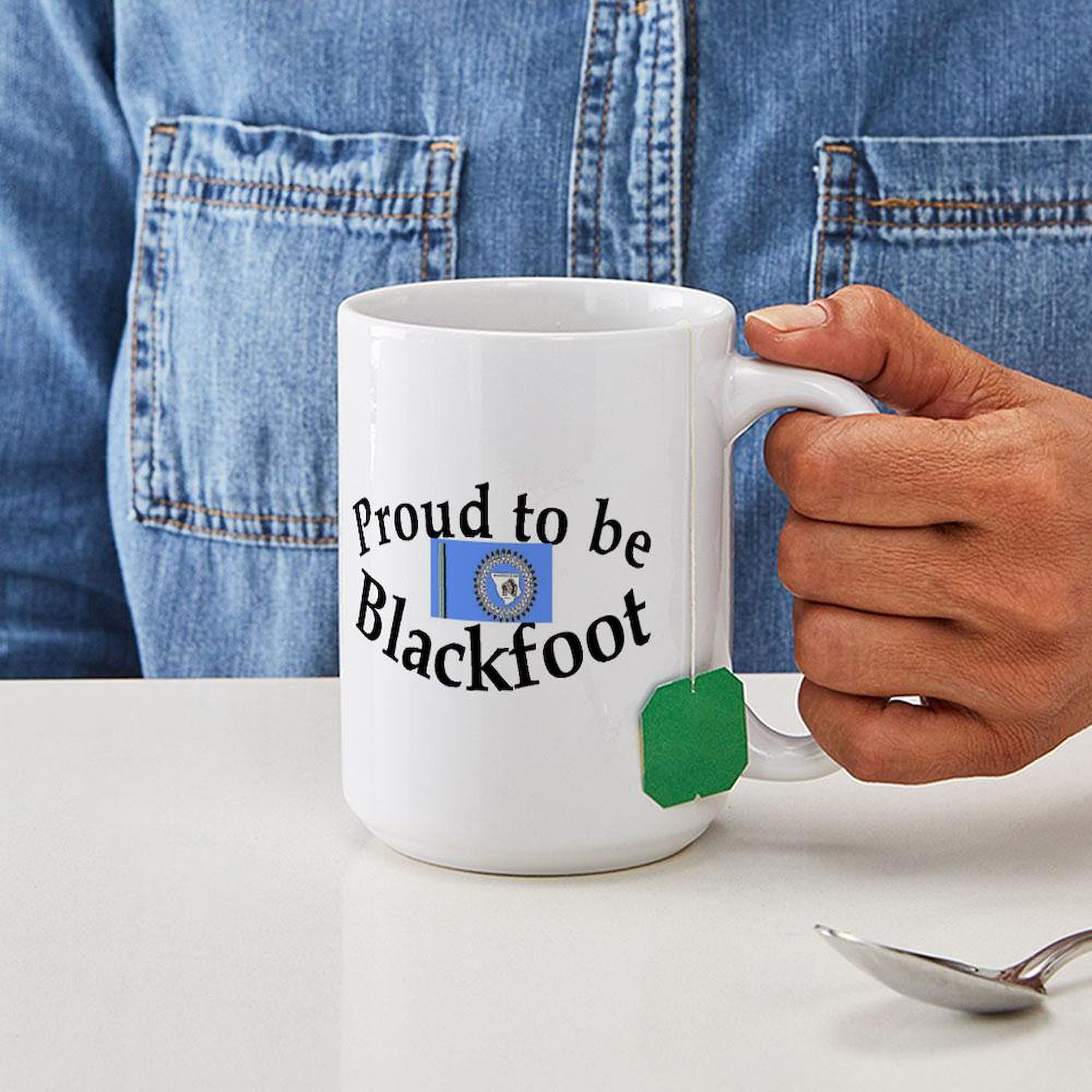 Blackfoot Ceramic Coffee Mug 15 oz (444 ml) - Large Insulated Tea & Coffee Cup for Office, Home, or Camping Use