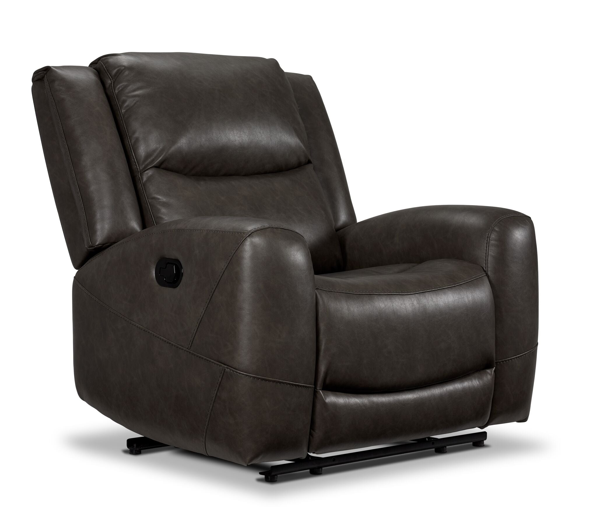 Premium Copley Recliner Chair - Soft Slate Gray Fabric - Comfortable Living Room Furniture for Relaxing & Watching TV