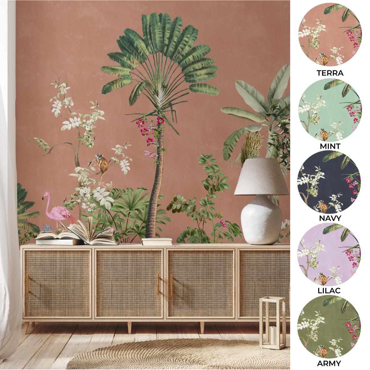 Vibrant Exotic Wallpaper Samples - Premium Peel & Stick Removable Wallpaper for Home Decor, Bedroom, Living Room, Office