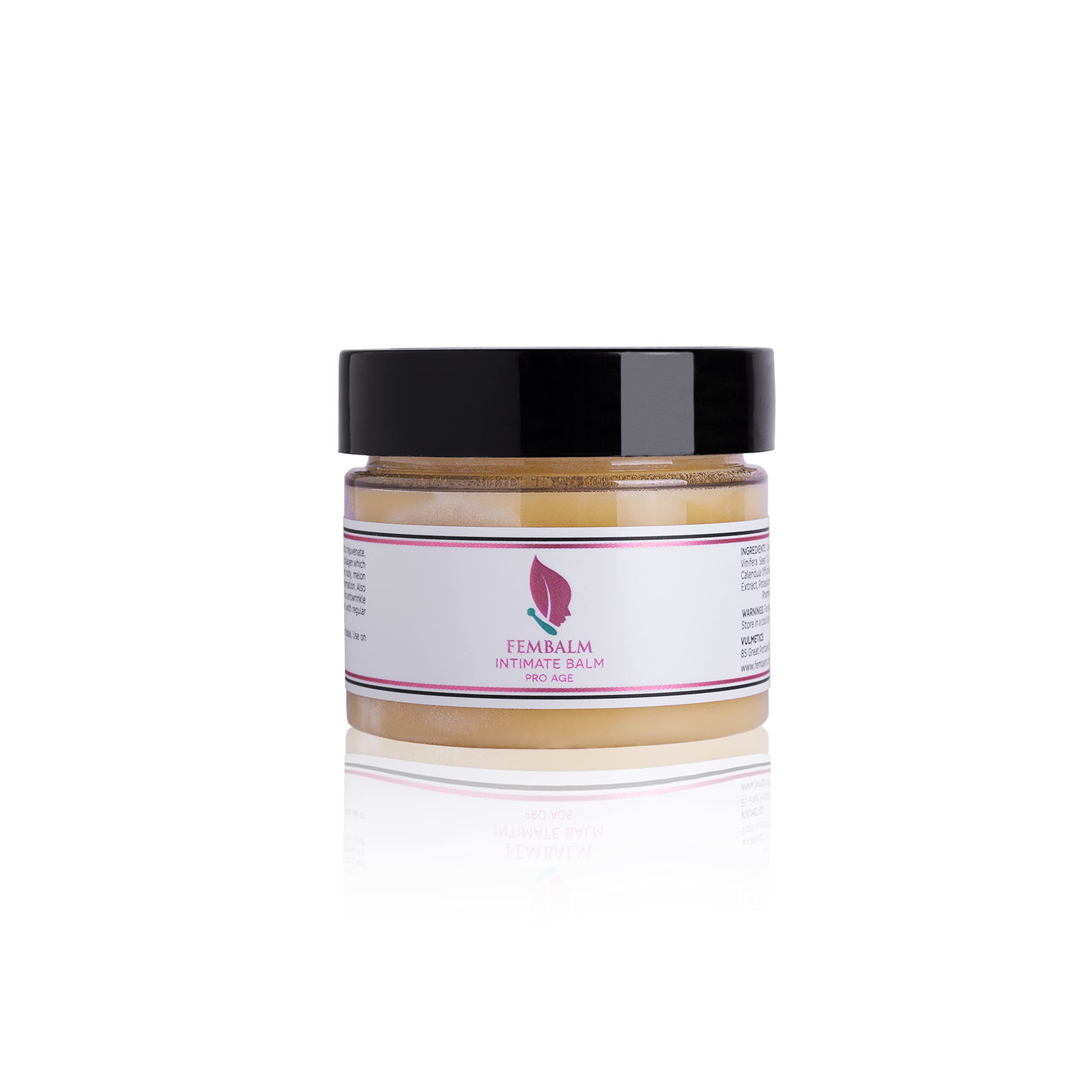 Fembalm Intimate Anti-Wrinkle Balm - Collagen & Vitamin A Enriched Firming Cream with Omega 7 & Antioxidants for Sensitive, Dry & Combination Skin | Natural Vanilla Scent | Daily Moisturizer for Women's Intimate Care & Skin Rejuvenation