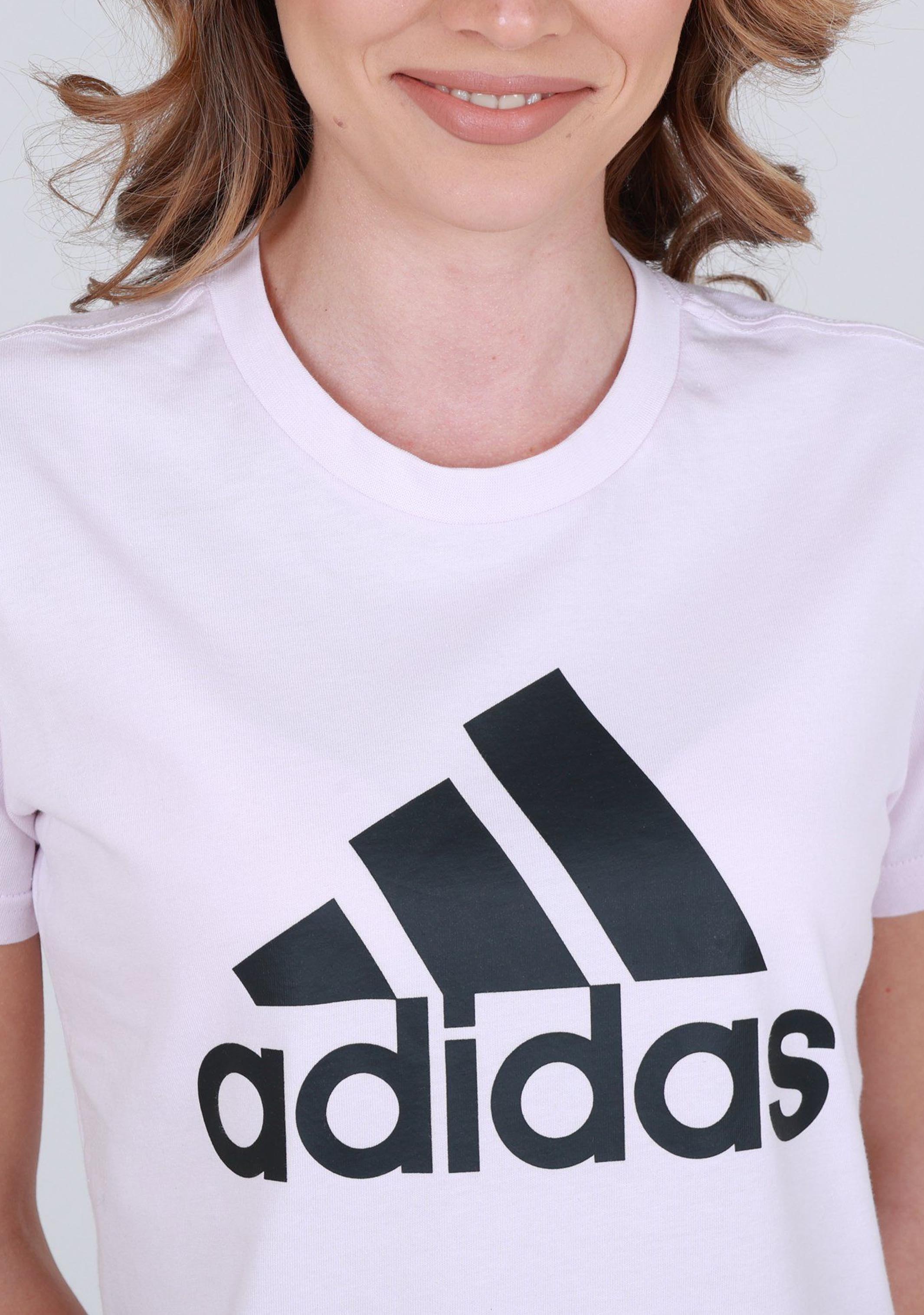 Adidas Women's Essentials Logo T-Shirt - Soft Cotton Casual Tee for Everyday Wear, Gym, and Lounge