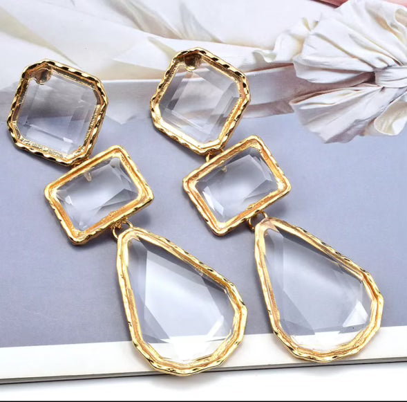 Crystal Clear Tear Drop Pendant Necklace - Elegant Glass Jewelry for Women | Perfect for Weddings, Parties & Special Occasions