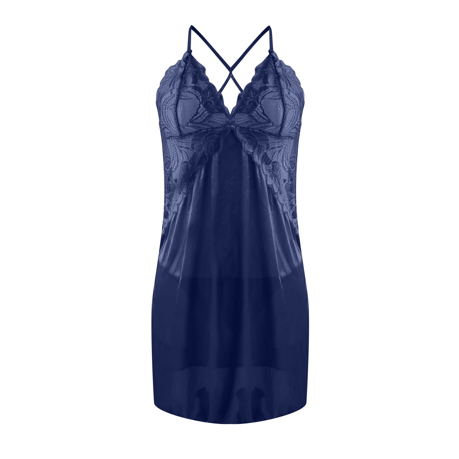 Sexy Satin Lingerie for Women - Lace Chemise Nightgown & Babydoll Sleepwear Set for Romantic Nights, Boudoir Photography, and Special Occasions
