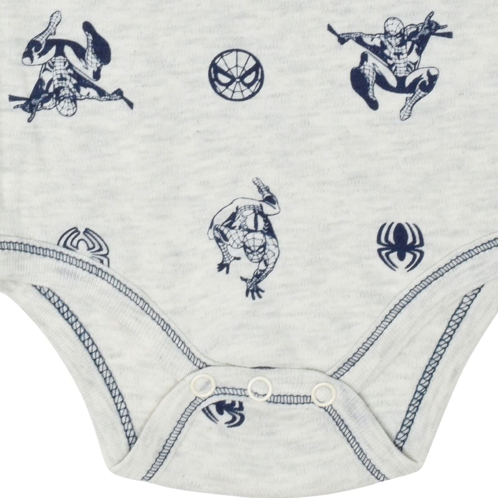 Marvel Avengers Baby Boys 5-Pack Short-Sleeve Bodysuits - Superhero Outfits for Infants & Toddlers - Perfect for Playtime, Dress-Up & Photo Shoots
